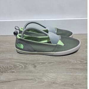 The North Face Woman's Green & Gray Slip on Canvas & Suede Slip on Shoes Size 10